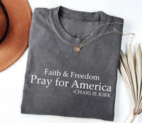 Pray for America Shirt, A True Patriot Charlie Kirk Shirt, Charlie Kirk Is My Hero Tee