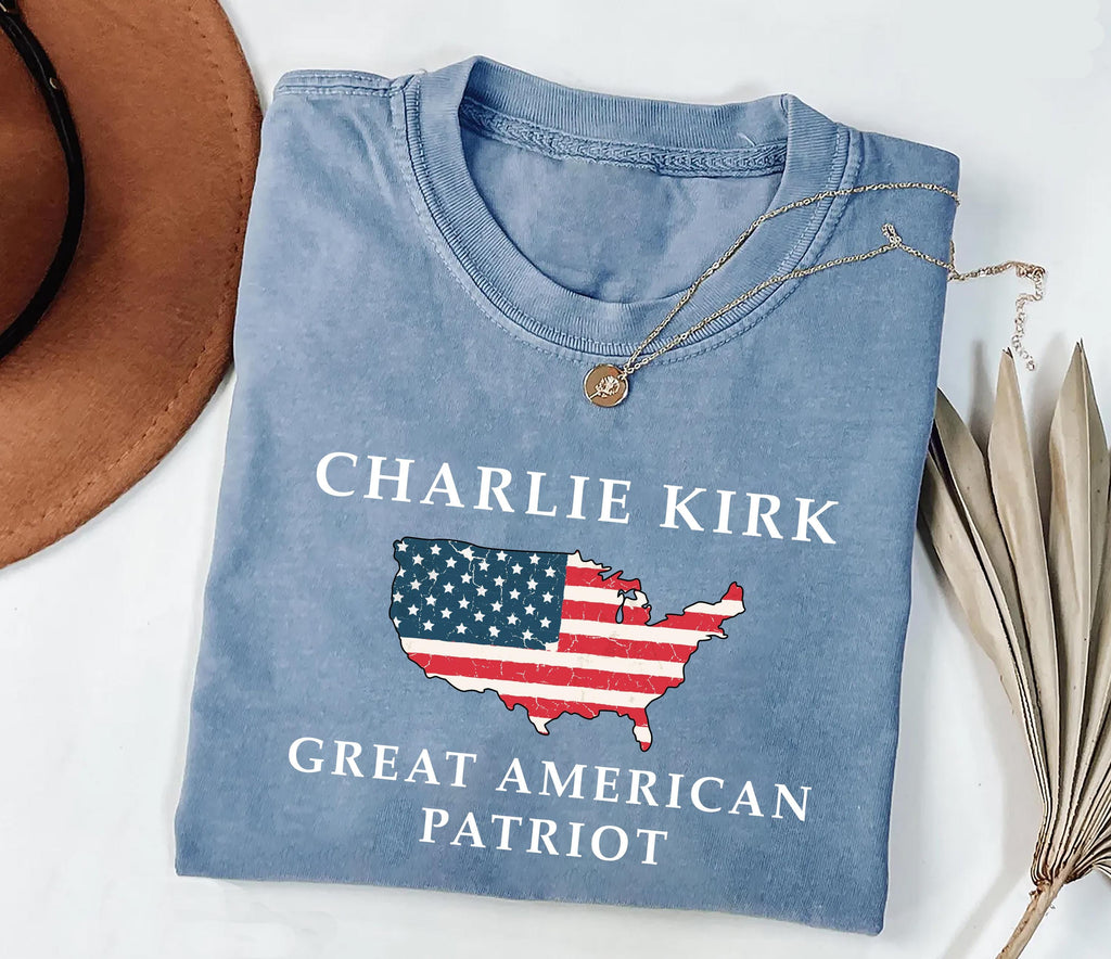 Justice for Charlie Shirt, A True Patriot Charlie Kirk Shirt, Charlie Kirk Is My Hero Tee