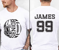Custom Football Senior 2026 Sweatshirt, Personalized Football Senior Shirt, Football Season Sweatshirt, Front Back