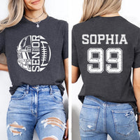 Custom Football Senior 2026 Sweatshirt, Personalized Football Senior Shirt, Football Season Sweatshirt, Front Back