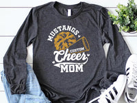 Cheer Mom Long Sleeve Shirt, Custom Cheer Shirt, Unisex Custom Name Tee