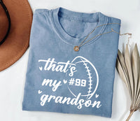 Custom Football Shirt, That’s My Grandson Gift for Grandma Shirt, Personalized Football Season Grandma Tee