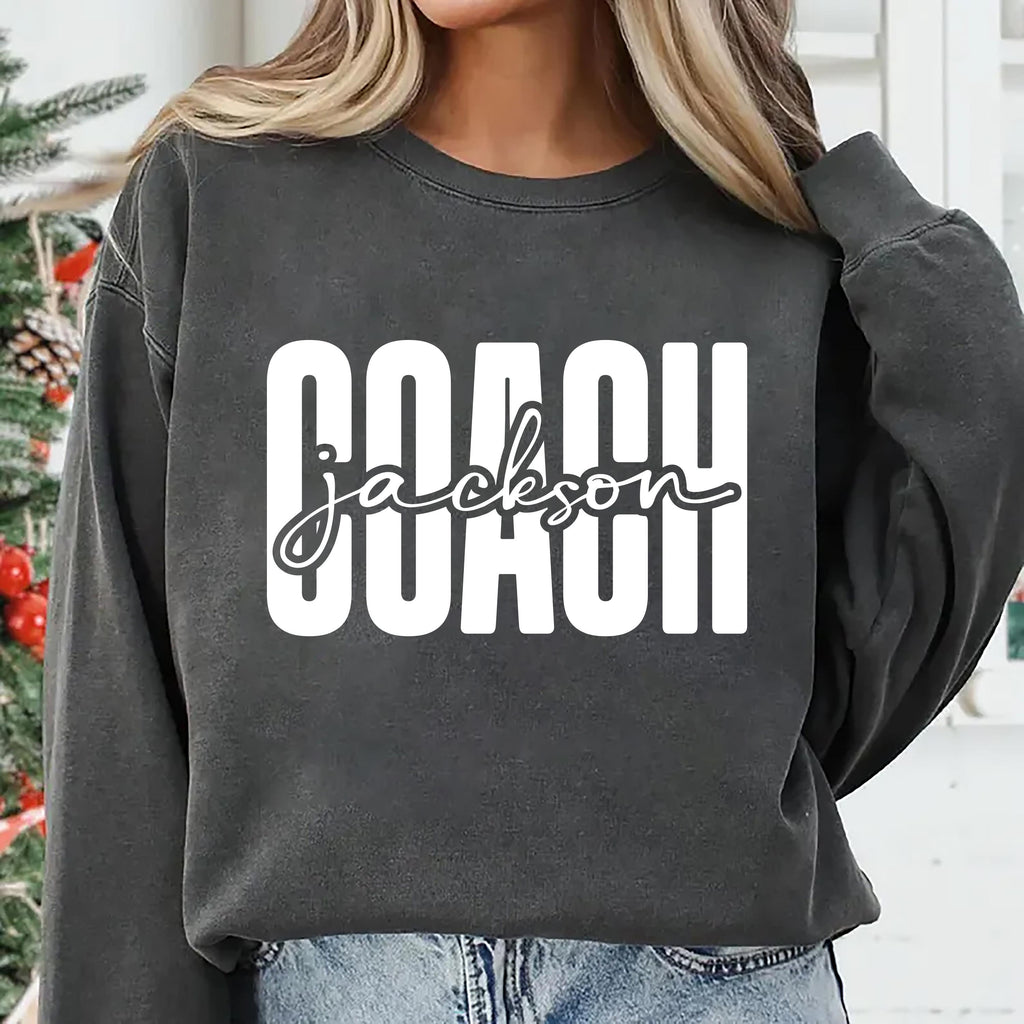 Personalized Coach Sweatshirt, Custom Coach Gift Shirt, Cheer Coach Sweatshirt