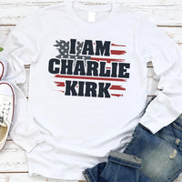 Justice for Charlie Long Sleeve Shirt, A True Patriot Charlie Kirk Shirt, Charlie Kirk Is My Hero Tee