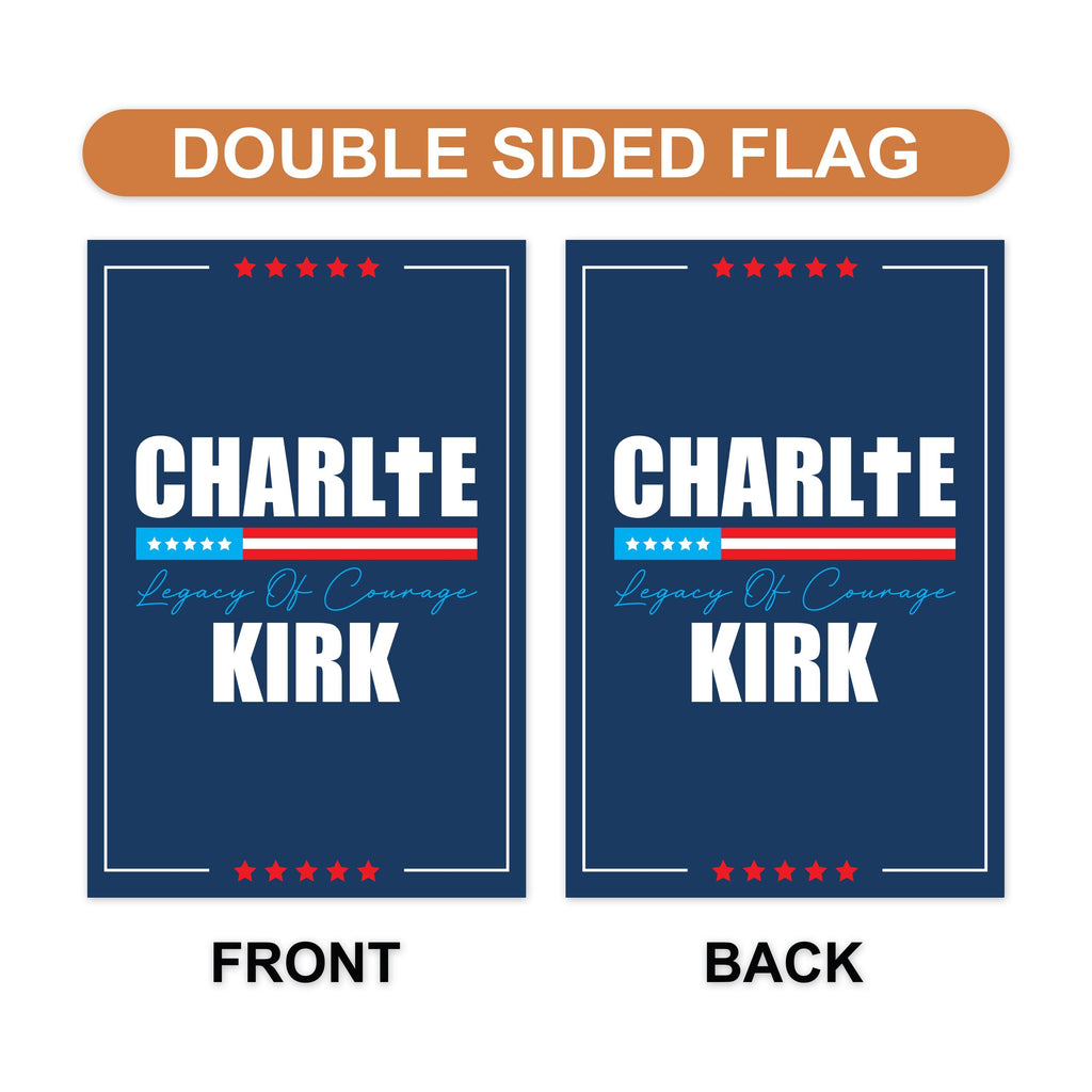 Justice for Charlie Garden Flag, A True Patriot Charlie Kirk Yard Flag, Charlie Kirk Is My Hero Outdoor Flag, Charlie Kirk Freedom Flag