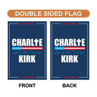 Justice for Charlie Garden Flag, A True Patriot Charlie Kirk Yard Flag, Charlie Kirk Is My Hero Outdoor Flag, Charlie Kirk Freedom Flag