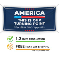 Charlie Kirk Is My Hero Banner Sign, Justice For Charlie Kirk Political Sign, A True Patriot Charlie Kirk Vinyl Banner with Metal Grommets