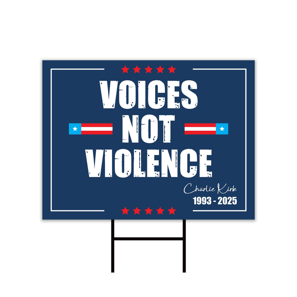 Justice for Charlie Yard Sign, A True Patriot Charlie Kirk Sign, Charlie Kirk Is My Hero Sign, Charlie Kirk Freedom Sign with Metal H-Stake