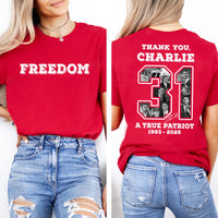 A True Patriot Charlie Kirk Sweatshirt, This Is The Turning Point Shirt, Charlie Kirk Is My Hero Sweatshirt, Front Back