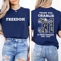 A True Patriot Charlie Kirk Sweatshirt, This Is The Turning Point Shirt, Charlie Kirk Is My Hero Sweatshirt, Front Back