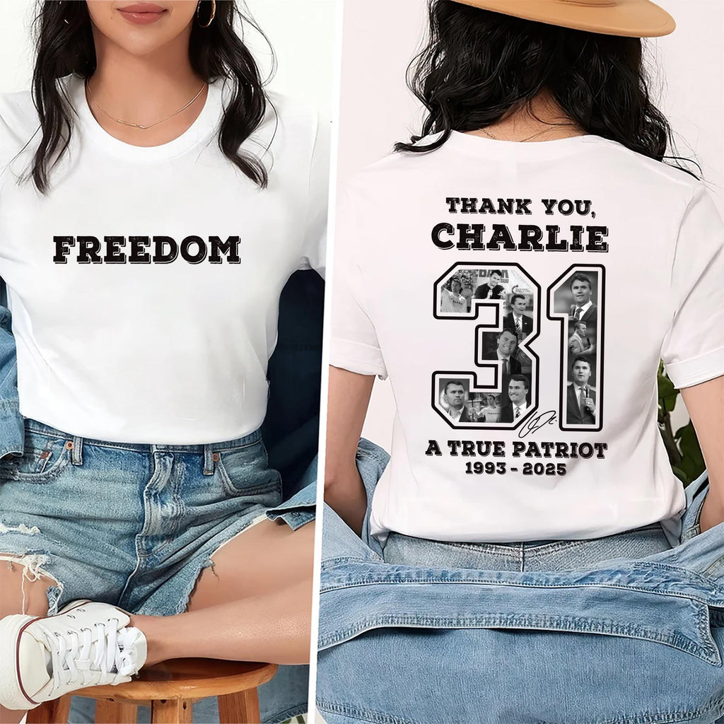 A True Patriot Charlie Kirk Sweatshirt, This Is The Turning Point Shirt, Charlie Kirk Is My Hero Sweatshirt, Front Back