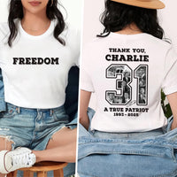 A True Patriot Charlie Kirk Sweatshirt, This Is The Turning Point Shirt, Charlie Kirk Is My Hero Sweatshirt, Front Back