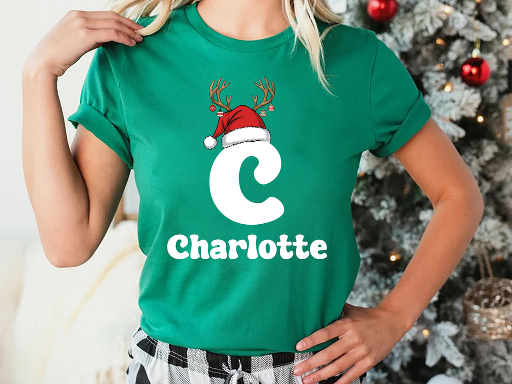 Custom Christmas Name Shirt, Matching Family Christmas Shirt, Personalized Christmas Tee