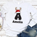 Custom Christmas Name Long Sleeve Shirt, Matching Family Christmas Shirt, Personalized Christmas Tee