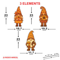 Fall Gnome Yard Signs, Cute Autumn Lawn Decorations with Stakes, Outdoor Harvest Pumpkin Sunflower Garden Décor for Thanksgiving Pathway