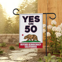 Yes on Prop 50 Garden Flag, Election Rigging Response Act Yard Flag, Anti-Gerrymandering California Flag, Political Outdoor Lawn Banner