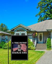 Justice for Charlie Garden Flag, A True Patriot Charlie Kirk Yard Flag, Charlie Kirk Is My Hero Outdoor Flag, Charlie Kirk Freedom Flag
