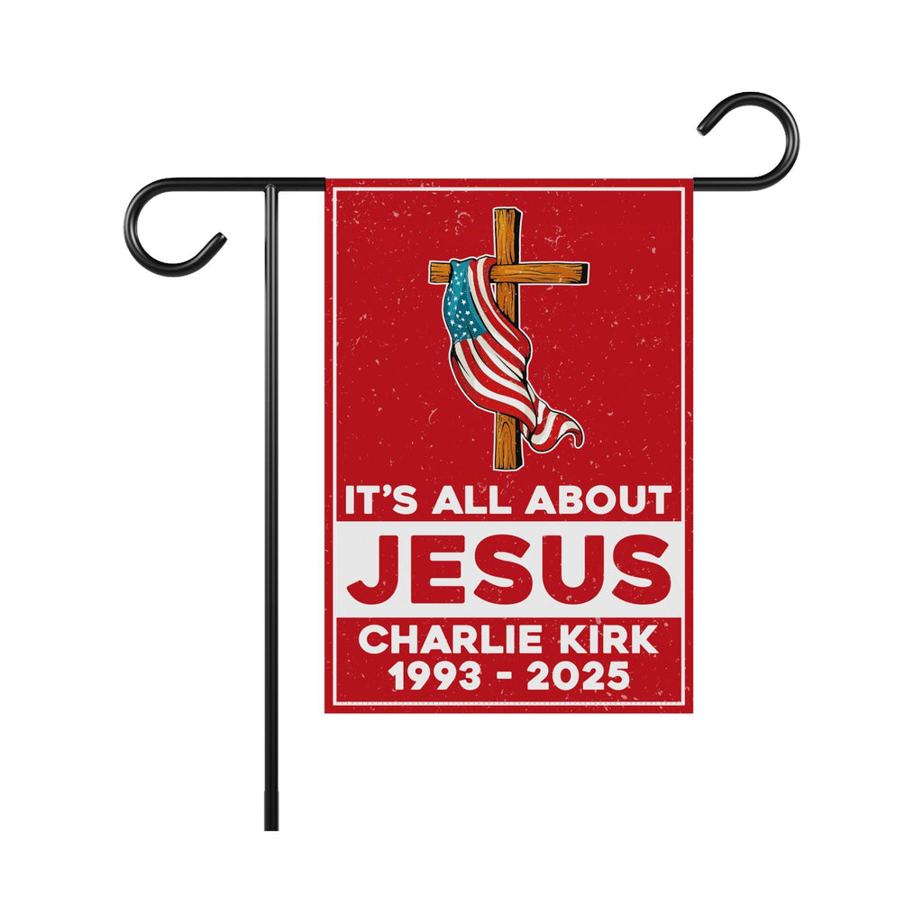 Justice for Charlie Garden Flag, A True Patriot Charlie Kirk Yard Flag, Charlie Kirk Is My Hero Outdoor Flag, Charlie Kirk Freedom Flag