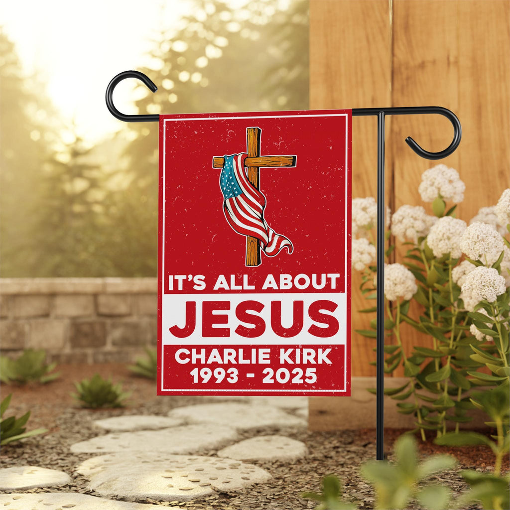 Justice for Charlie Garden Flag, A True Patriot Charlie Kirk Yard Flag, Charlie Kirk Is My Hero Outdoor Flag, Charlie Kirk Freedom Flag
