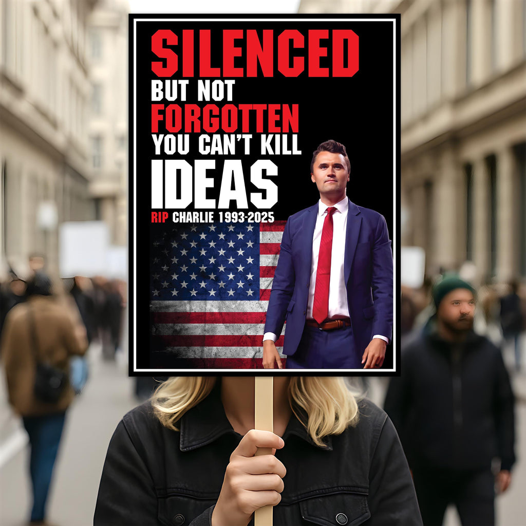 Justice for Charlie Protest Sign, A True Patriot Charlie Kirk Sign, Charlie Kirk Is My Hero, Charlie Kirk Freedom Political Poster Sign