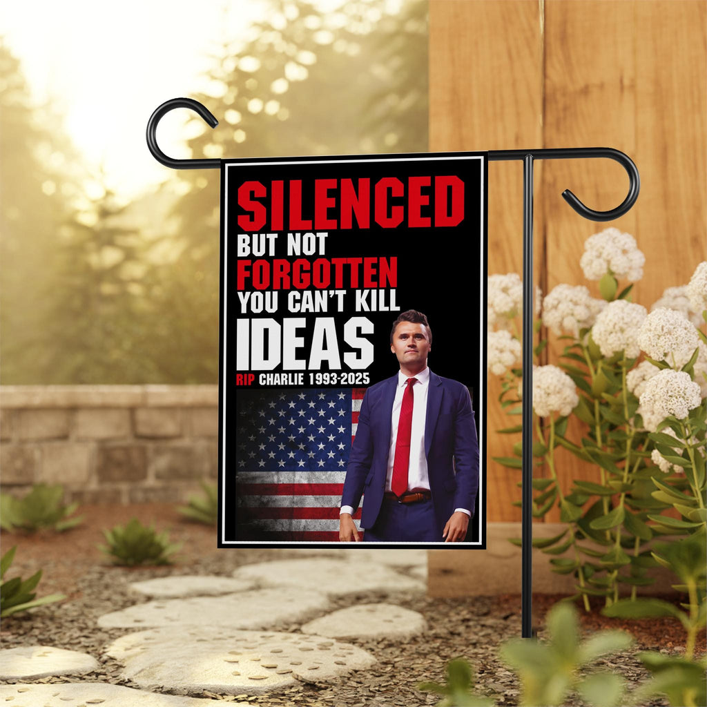 Justice for Charlie Garden Flag, A True Patriot Charlie Kirk Yard Flag, Charlie Kirk Is My Hero Outdoor Flag, Charlie Kirk Freedom Flag