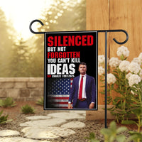 Justice for Charlie Garden Flag, A True Patriot Charlie Kirk Yard Flag, Charlie Kirk Is My Hero Outdoor Flag, Charlie Kirk Freedom Flag
