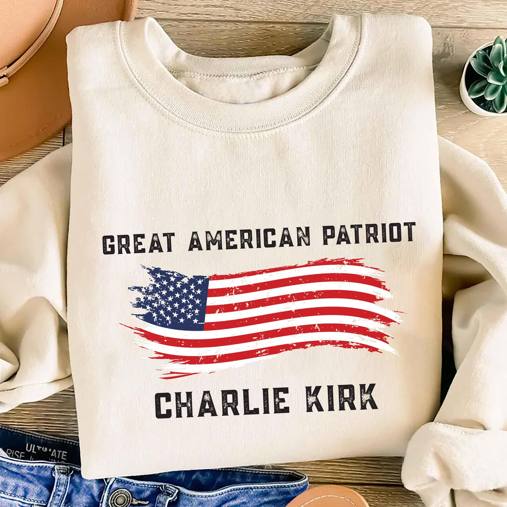 Justice for Charlie Sweatshirt, A True Patriot Charlie Kirk Shirt, Charlie Kirk Is My Hero Sweatshirt