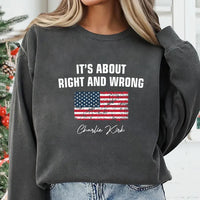 Justice for Charlie Sweatshirt, A True Patriot Charlie Kirk Shirt, Charlie Kirk Is My Hero Sweatshirt