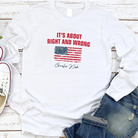Justice for Charlie Long Sleeve Shirt, A True Patriot Charlie Kirk Shirt, Charlie Kirk Is My Hero Tee