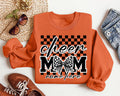 Checkered Coquette Cheer Mom Sweatshirt, Competition Day Shirt, Cheerleading Mama Sweatshirt