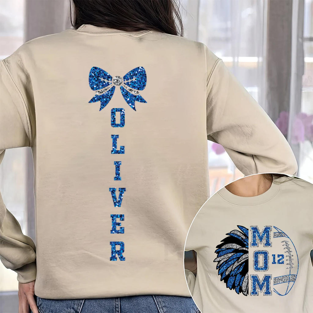Cheer and Football Mom Shirt, Football and Cheer Mom Shirt, Game Day Tee, Front Back