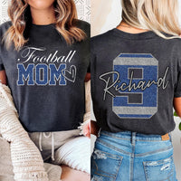 Custom Football Mom Shirt, Football Mama Shirt, Football Tee for Women, Front Back