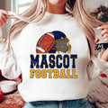 Custom Mascot Football Sweatshirt, Personalized Mascot and Colors Shirt, School Spirit Football Sweatshirt