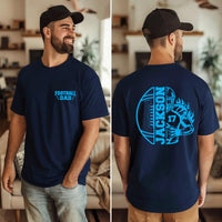 Personalized Football Dad Shirt, Custom Name and Number Football Shirt, Game Day Dad Tee, Front Back