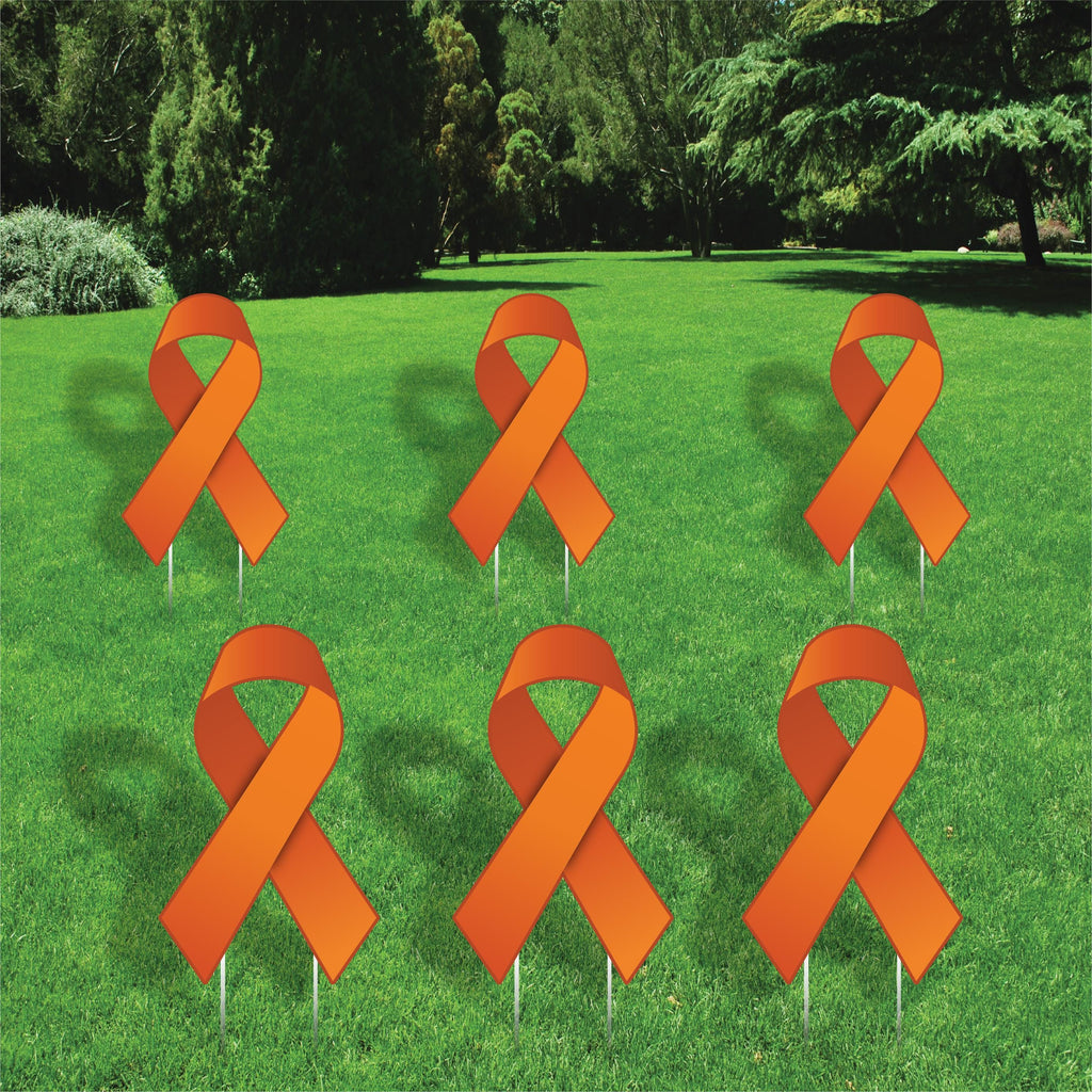 Awareness Yard Signs, Ribbon Lawn Decorations with Metal Stakes, Waterproof Health Awareness Outdoor Garden Patio Church Event Décor