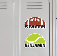 Personalized Sports Locker Magnet, Custom Name School Magnet, Football, Baseball, Soccer, Basketball, Cheer, Softball Team Player Magnet