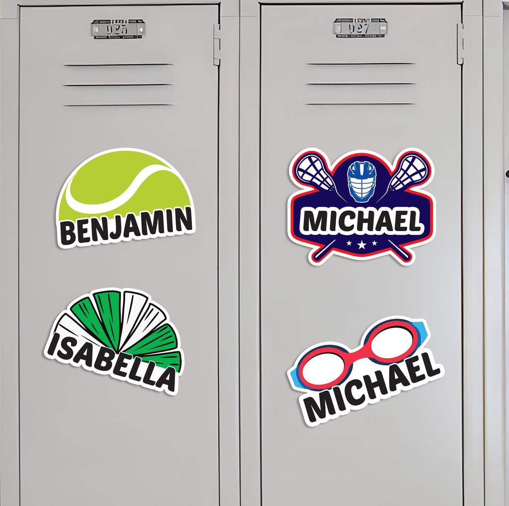 Personalized Sports Locker Magnet, Custom Name School Magnet, Football, Baseball, Soccer, Basketball, Cheer, Softball Team Player Magnet