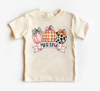 Personalized Kids Name Thanksgiving Shirt, Kids Fall Pumpkin Shirt, Children Fall Name Tee, Cute Toddler Girl Shirt, Autumn Clothing Shirt