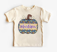 Pumpkin Name Shirt, Fall Festival Toddler Shirt, Custom Toddler Plaid Shirt, Autumn Kids Tee, Personalized Fall Shirt, Cute Pumpkin Gifts