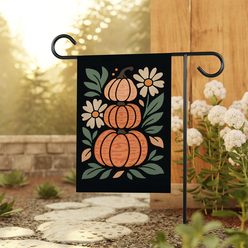 Anti-Trump Autumn Pumpkin Protest Garden Flag, Thanksgiving Resist Fascism Yard Flag, Subtle Political Decor, Harvest Fall Outdoor Flag