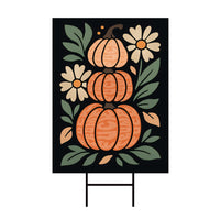 Anti-Trump Autumn Pumpkin Yard Sign, Subtle Political Protest Lawn Sign, Thanksgiving Resist Fascism Harvest Fall Yard Sign with H-Stake