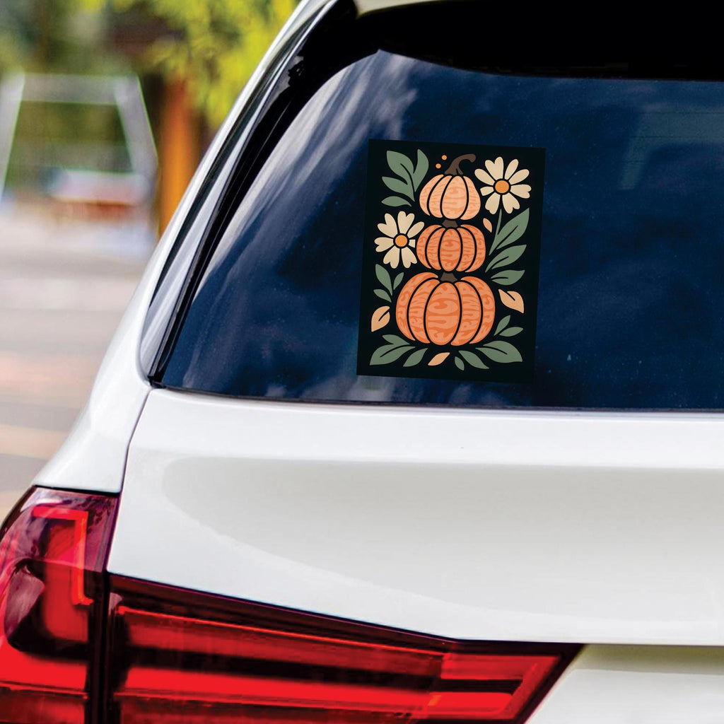 Anti-Trump, Subtle FDT Vinyl Sticker, Pumpkin Fall Decal, Anti-Trump, Thanksgiving Sticker, Resist Fascism Car Bumper Sticker, 6" x 4.5"