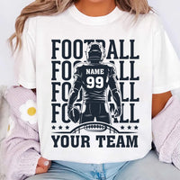 Football Team Shirt, Custom Player Shirt, Football Mascot Tee