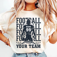Football Team Shirt, Custom Player Shirt, Football Mascot Tee