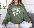 Custom Football Team Name and Number Hoodie, Personalized Game Day Football Shirt, Football Mascot Hoodie