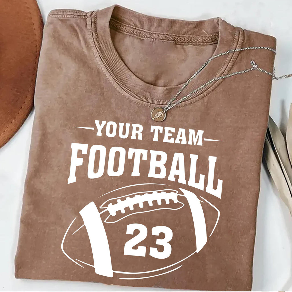 Custom Football Team Name and Number Shirt, Personalized Game Day Football Tee