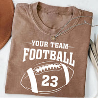 Custom Football Team Name and Number Shirt, Personalized Game Day Football Tee
