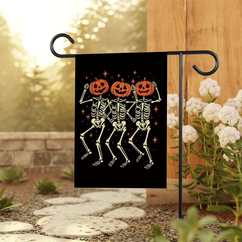 Anti-Trump Skeleton Protest Garden Flag, Halloween Resist Fascism Yard Flag, Subtle Political Decor, Activist Rally Fall Outdoor Flag