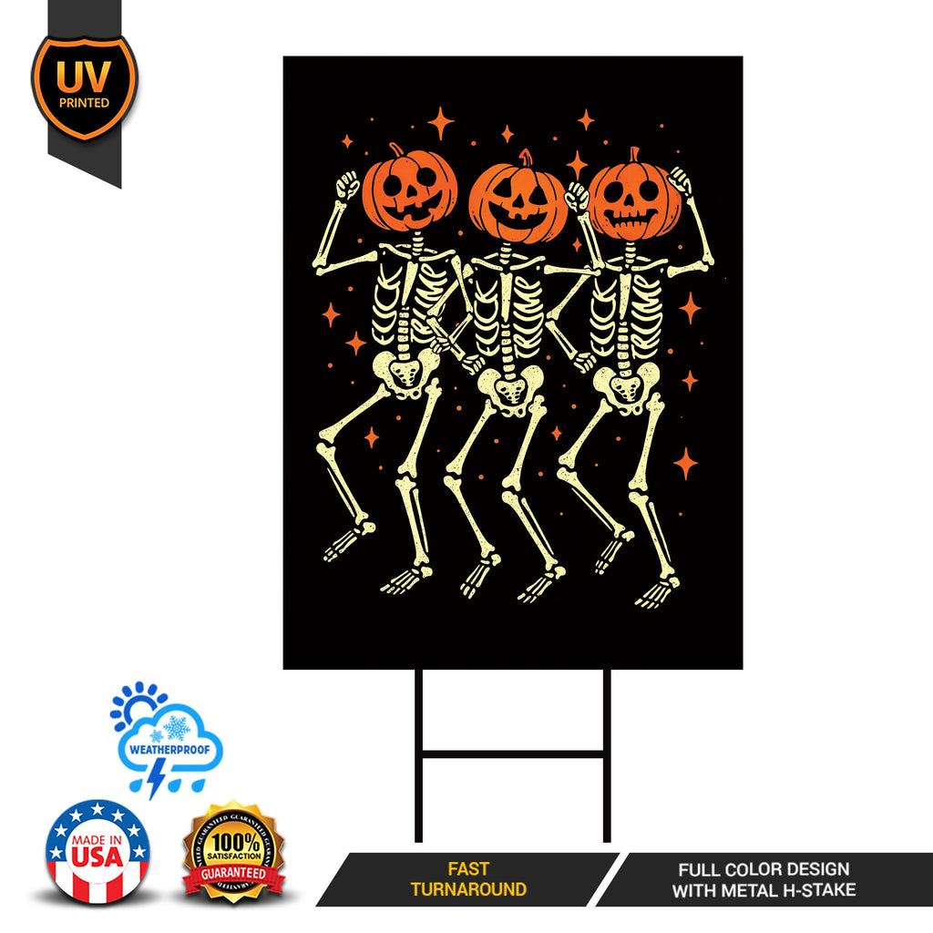 Halloween Anti-Trump Skeleton Yard Sign, Subtle Political Protest Lawn Sign, Resist Hate Outdoor Decoration, Activist Rally Sign H-Stake