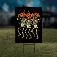 Halloween Anti-Trump Skeleton Yard Sign, Subtle Political Protest Lawn Sign, Resist Hate Outdoor Decoration, Activist Rally Sign H-Stake